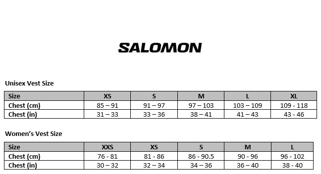 Salomon adv skin 12 set size guide on sale